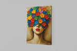 Bloemenmasker Canvas Schilderij