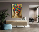 Bloemenmasker Canvas Schilderij