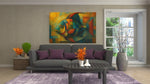Moderne Abstracte Vis Canvas Schilderij
