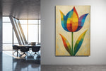 Kleuren Tulp Canvas Schilderij