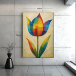 Kleuren Tulp Canvas Schilderij