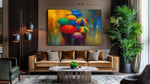 Moderne Kunst met paraplu's Canvas Schilderij