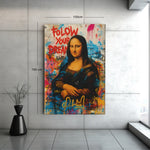 Graffiti Mona Lisa Canvas Schilderij
