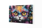 Canvas Schilderij Kleurrijke gezicht van een kat