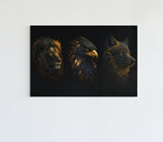 Leeuw Adelaar en Wolf Canvas Schilderij