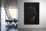 Gouden Wolf Canvas Schilderij