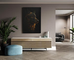 Gouden Wolf Canvas Schilderij