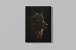 Gouden Wolf Canvas Schilderij
