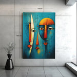 Twee Gezichten Canvas Schilderij