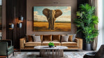 Olifant op Savanne Canvas Schilderij