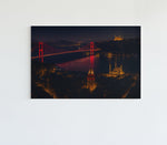 Istanbul Nacht Brug Canvas Schilderij