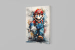 Retro Spel Held Graffiti Canvas Schilderij