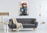 Retro Spel Held Graffiti Canvas Schilderij