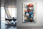 Retro Spel Held Graffiti Canvas Schilderij