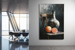 Vaas en Fruit Canvas Schilderij