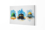Islamitische Heilige Plaatsen Kaaba en moskeeën Canvas Schilderij