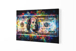 Pop Art 100 Dollar Canvas Schilderij