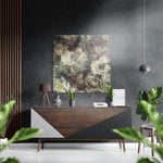 Vintage beige klaprozen – Dibond Schilderij