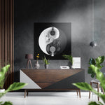 Yin-yang-schedels – Dibond Schilderij