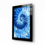 Blauwe Batiklook – Glasschilderij