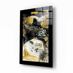 Goudpoeder en Grafiet – Glasschilderij