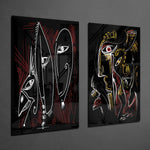 Cubist Abstract Portrait Glass Wall Art