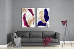 Leaves 2 Pieces Combine Glass Wall Art