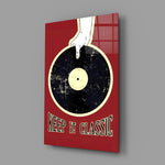 Classic Vinyl Record Glass Wall Art
