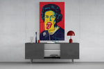 Pop Art Regal Queen Portrait Glass Wall Art