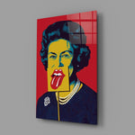 Pop Art Regal Queen Portrait Glass Wall Art