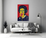 Pop Art Regal Queen Portrait Glass Wall Art