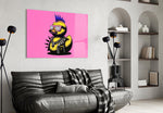 Punk Duck Pop Glass Wall Art