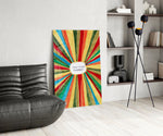 Radiant Positive Energy Burst Glass Wall Art