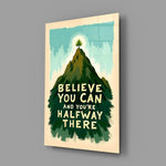 Believe You Can Glass Wall Art