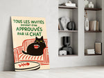 Approved by the Cat Glass Wall Art