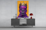 Royal Blindfolded King Glass Wall Art