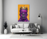 Royal Blindfolded King Glass Wall Art