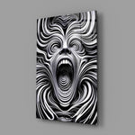 Spiral Scream Glass Wall Art