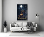 Palming The Moon City Skyline Glass Wall Art