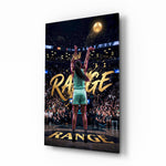 Range Gold Crown Basketball Shooter Glass Wall Art