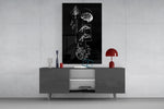 Balance Brain and Heart Line Art Glass Wall Art