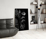 Balance Brain and Heart Line Art Glass Wall Art