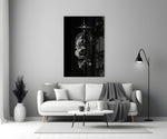 Ascending Phoenix Sacred Geometry Glass Wall Art