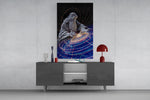 Silver Line Creator of the Galaxy Glass Wall Art