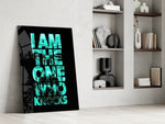 Turquoise Word Stack Hidden Face Glass Wall Art