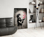 Stencil Girl Red Paper Cranes Glass Wall Art