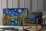 Venice Grand Canal Van Gogh Style Glass Wall Art