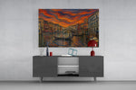 Venice Grand Canal Munch Style Glass Wall Art