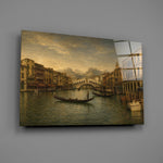 Venice Grand Canal Da Vinci Style Glass Wall Art