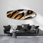 Tiger Fur Texture Glass Wall Art.